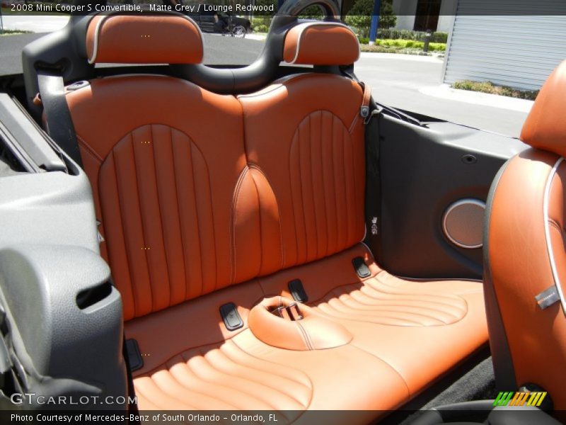 Rear Seat of 2008 Cooper S Convertible