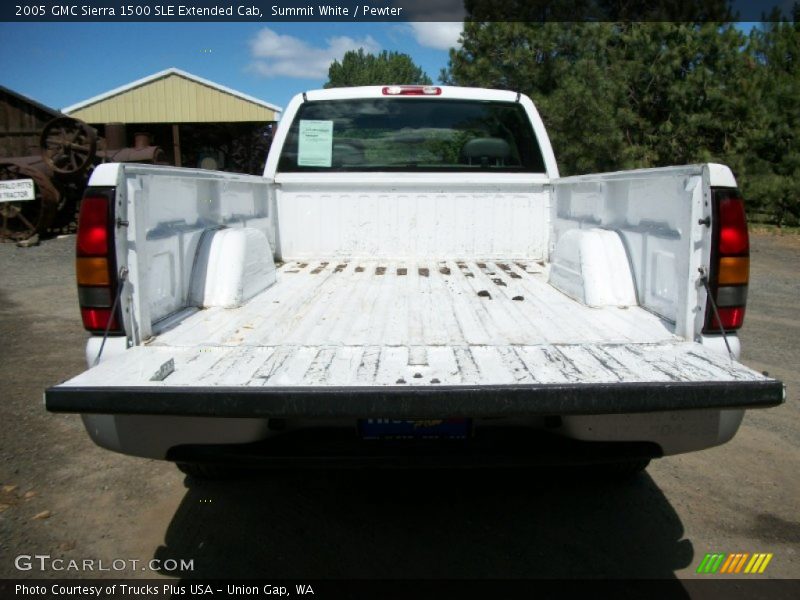 Summit White / Pewter 2005 GMC Sierra 1500 SLE Extended Cab