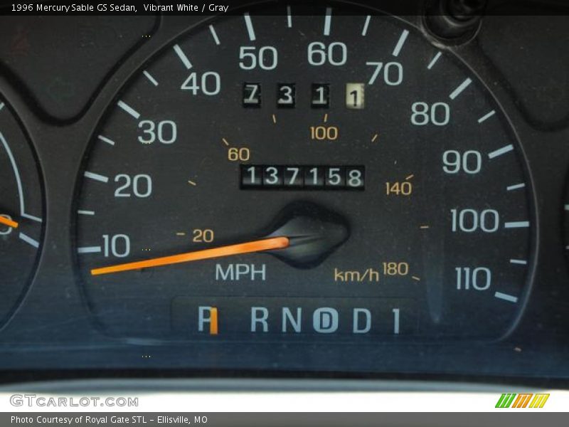 Vibrant White / Gray 1996 Mercury Sable GS Sedan
