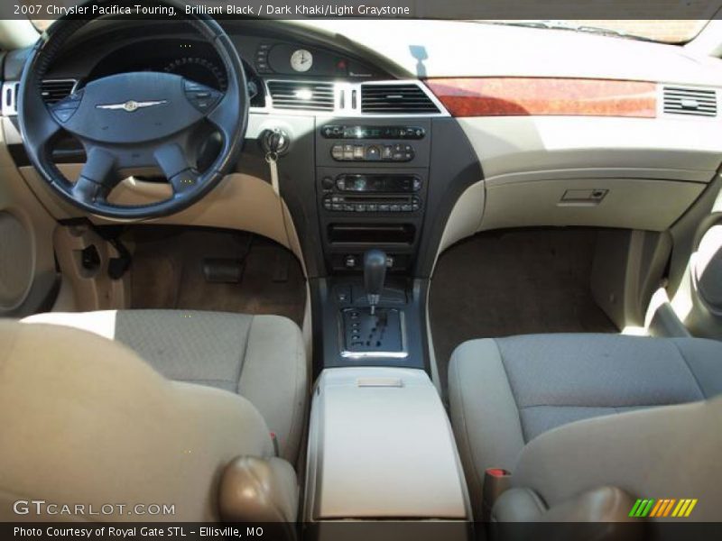 Brilliant Black / Dark Khaki/Light Graystone 2007 Chrysler Pacifica Touring