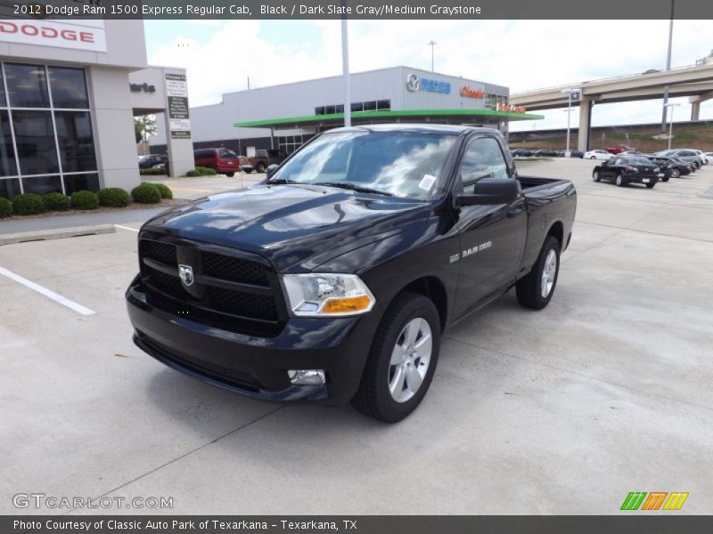 Black / Dark Slate Gray/Medium Graystone 2012 Dodge Ram 1500 Express Regular Cab
