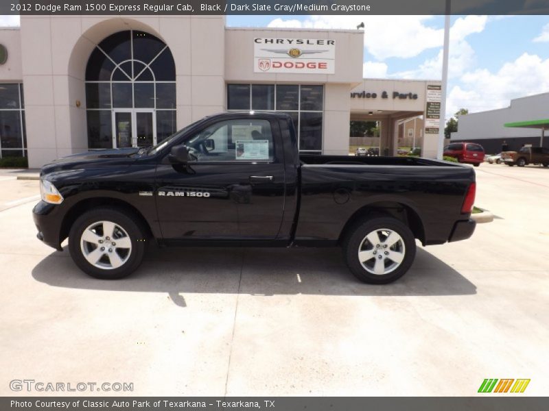 Black / Dark Slate Gray/Medium Graystone 2012 Dodge Ram 1500 Express Regular Cab