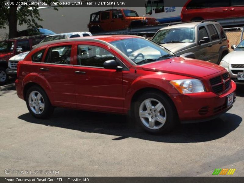 Inferno Red Crystal Pearl / Dark Slate Gray 2008 Dodge Caliber SE
