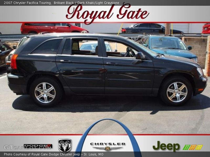Brilliant Black / Dark Khaki/Light Graystone 2007 Chrysler Pacifica Touring