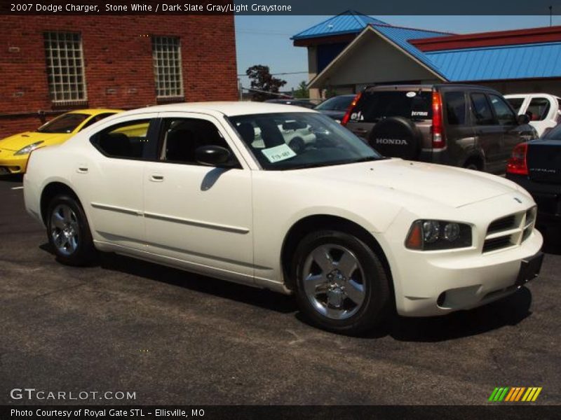 Stone White / Dark Slate Gray/Light Graystone 2007 Dodge Charger