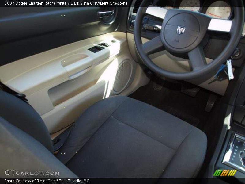 Stone White / Dark Slate Gray/Light Graystone 2007 Dodge Charger