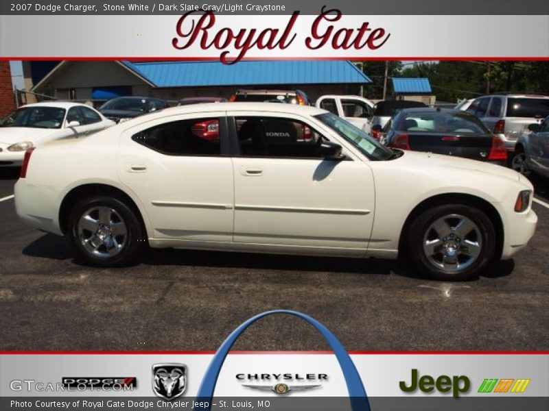 Stone White / Dark Slate Gray/Light Graystone 2007 Dodge Charger