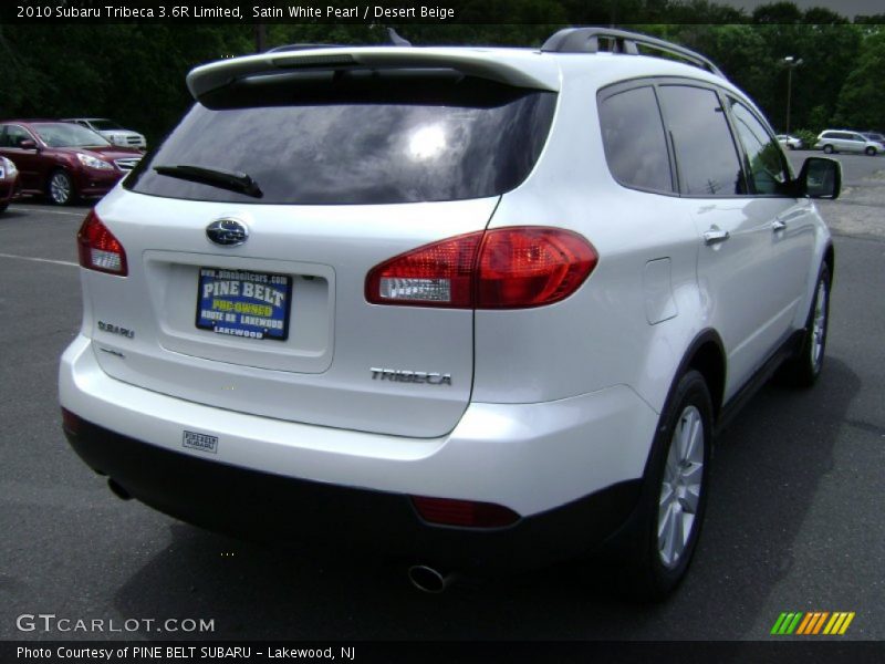 Satin White Pearl / Desert Beige 2010 Subaru Tribeca 3.6R Limited