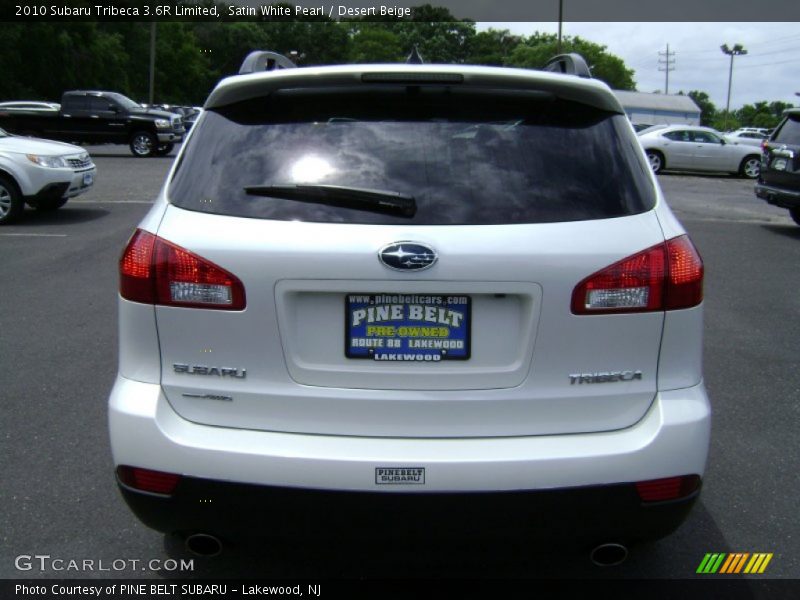 Satin White Pearl / Desert Beige 2010 Subaru Tribeca 3.6R Limited