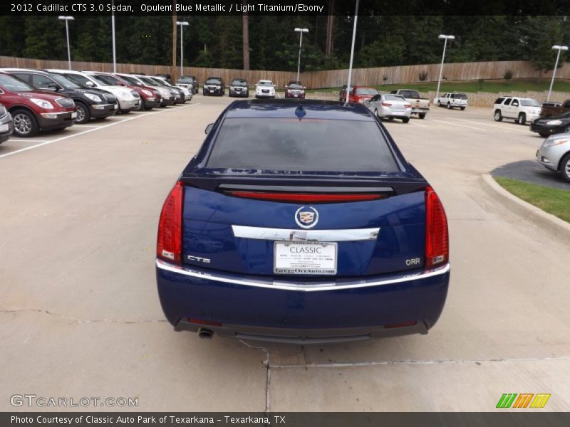 Opulent Blue Metallic / Light Titanium/Ebony 2012 Cadillac CTS 3.0 Sedan