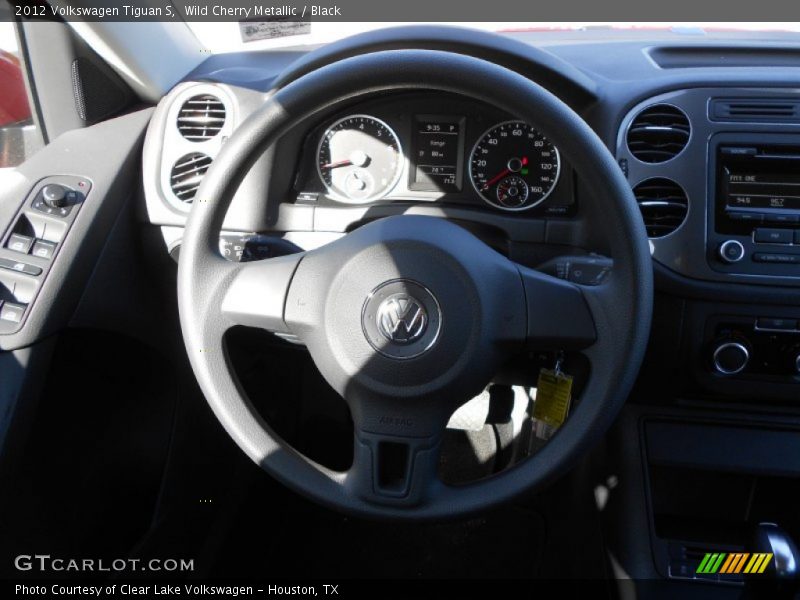Wild Cherry Metallic / Black 2012 Volkswagen Tiguan S