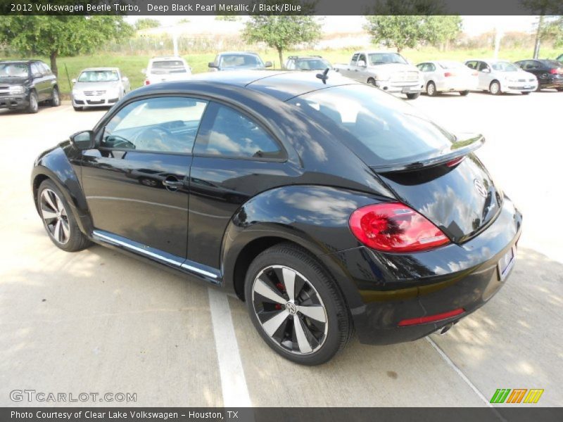 Deep Black Pearl Metallic / Black/Blue 2012 Volkswagen Beetle Turbo