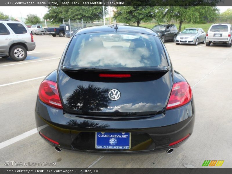 Deep Black Pearl Metallic / Black/Blue 2012 Volkswagen Beetle Turbo