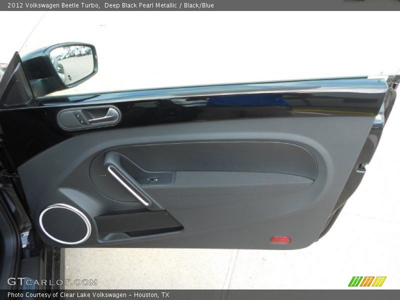 Deep Black Pearl Metallic / Black/Blue 2012 Volkswagen Beetle Turbo