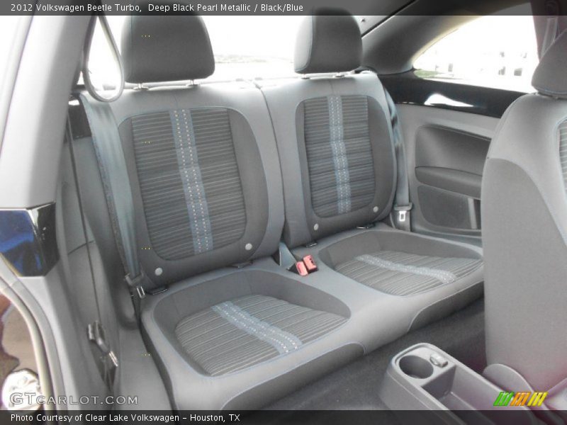 Deep Black Pearl Metallic / Black/Blue 2012 Volkswagen Beetle Turbo