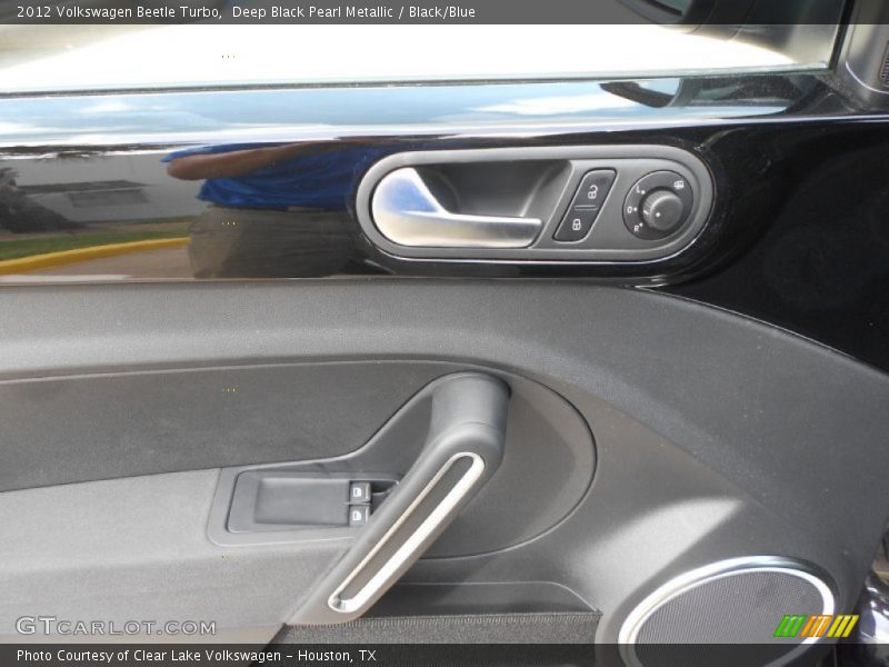 Deep Black Pearl Metallic / Black/Blue 2012 Volkswagen Beetle Turbo