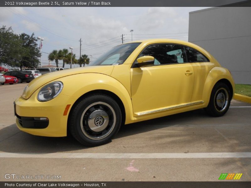 Saturn Yellow / Titan Black 2012 Volkswagen Beetle 2.5L