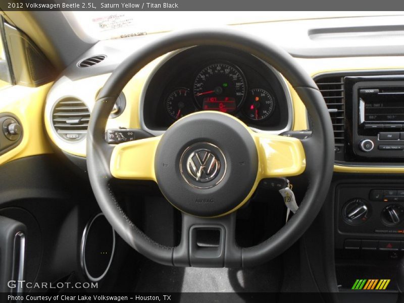 Saturn Yellow / Titan Black 2012 Volkswagen Beetle 2.5L