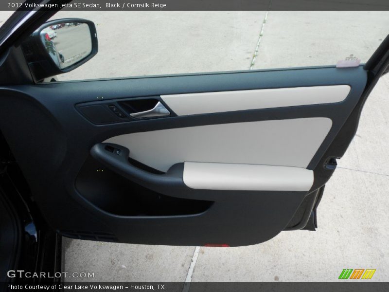 Black / Cornsilk Beige 2012 Volkswagen Jetta SE Sedan