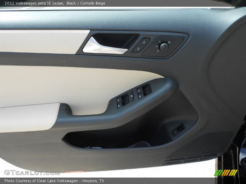 Black / Cornsilk Beige 2012 Volkswagen Jetta SE Sedan