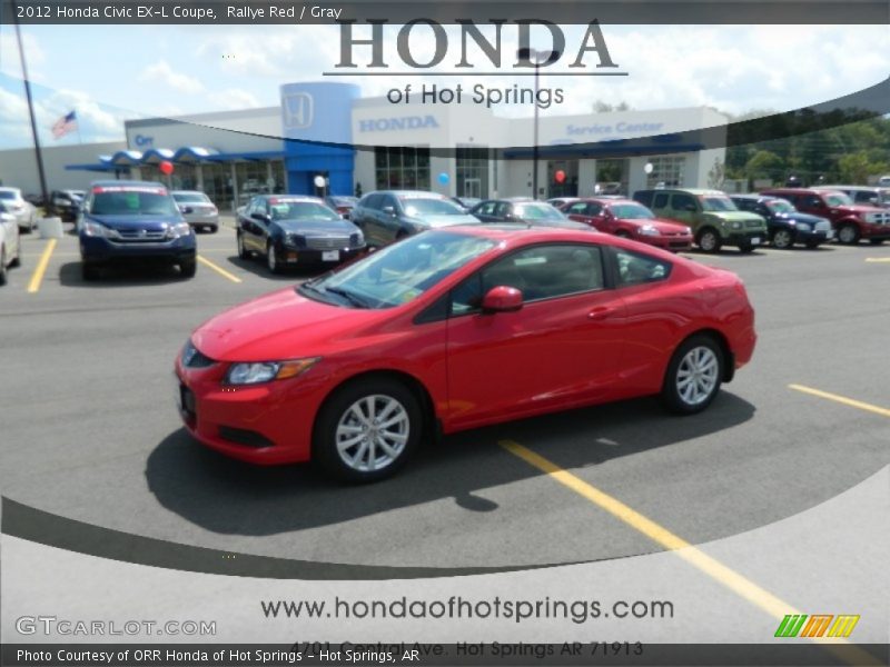 Rallye Red / Gray 2012 Honda Civic EX-L Coupe