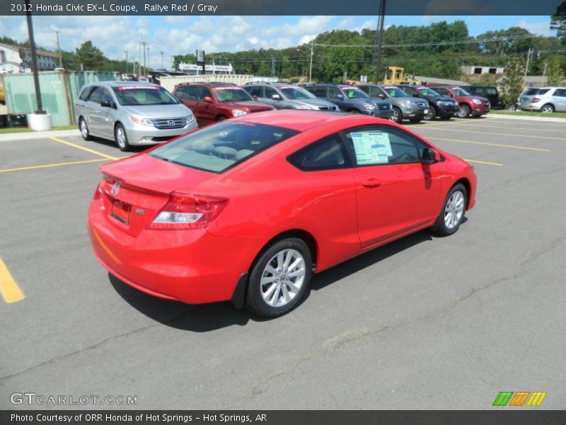 Rallye Red / Gray 2012 Honda Civic EX-L Coupe