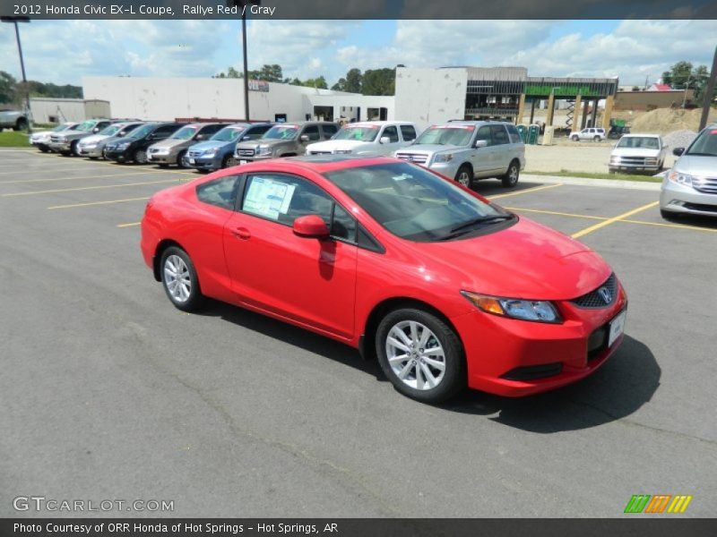 Rallye Red / Gray 2012 Honda Civic EX-L Coupe