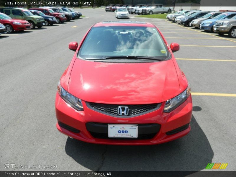 Rallye Red / Gray 2012 Honda Civic EX-L Coupe