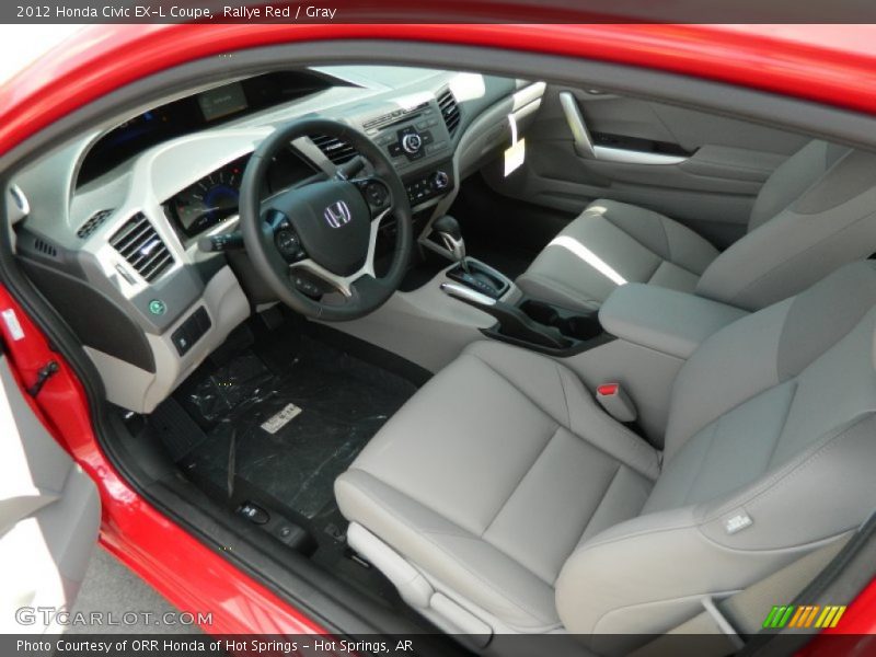 Rallye Red / Gray 2012 Honda Civic EX-L Coupe