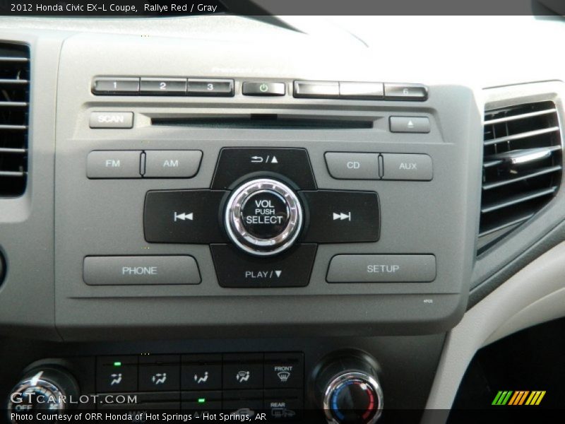 Rallye Red / Gray 2012 Honda Civic EX-L Coupe