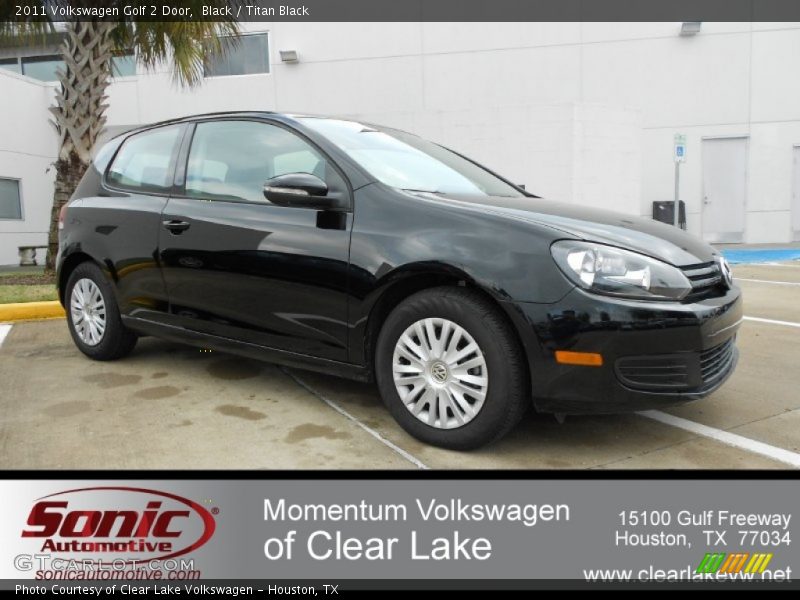 Black / Titan Black 2011 Volkswagen Golf 2 Door