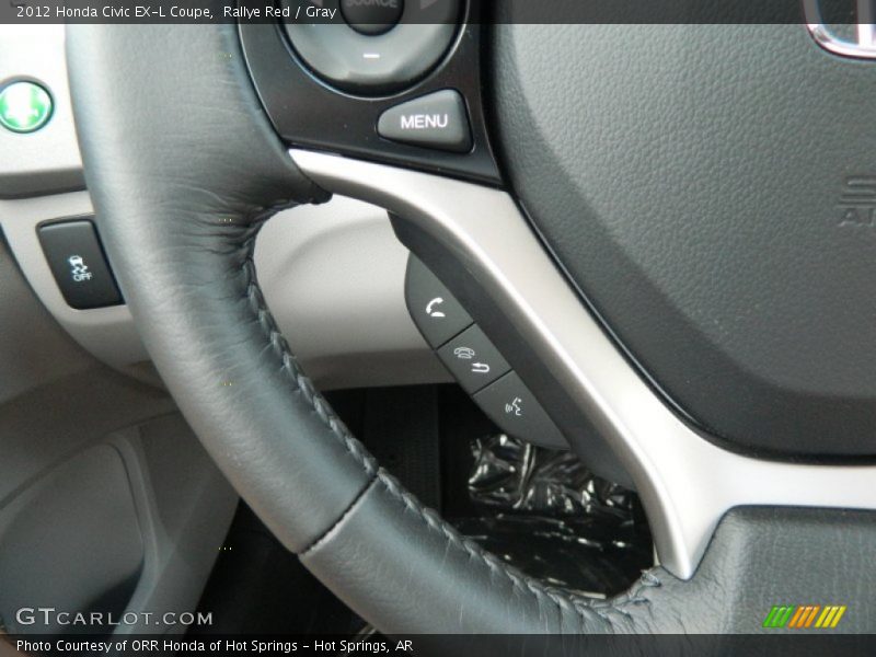 Rallye Red / Gray 2012 Honda Civic EX-L Coupe