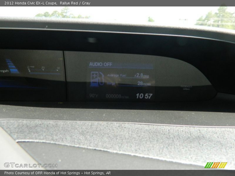 Rallye Red / Gray 2012 Honda Civic EX-L Coupe