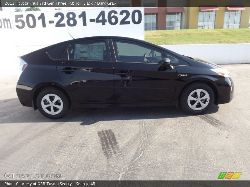 Black / Dark Gray 2012 Toyota Prius 3rd Gen Three Hybrid