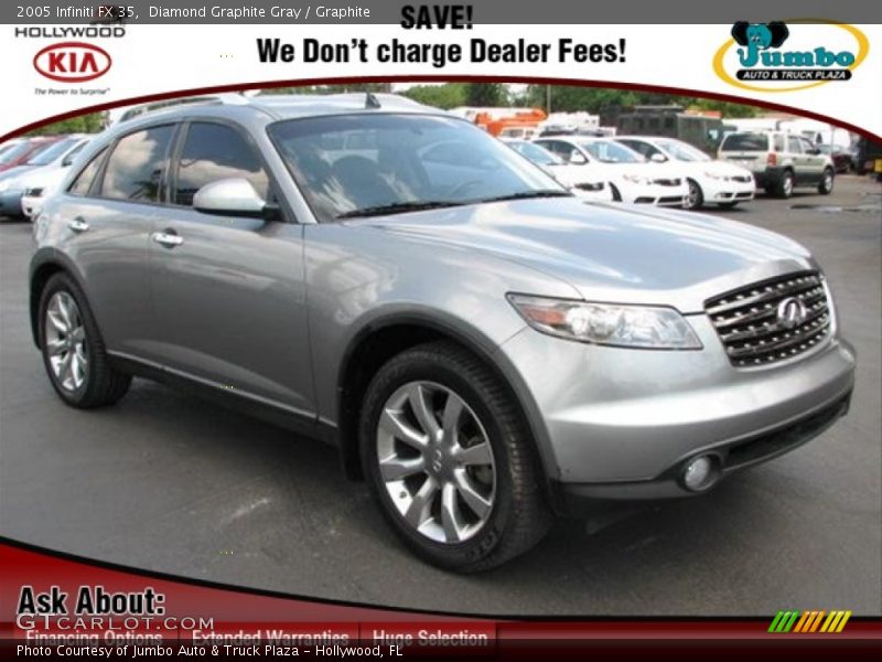 Diamond Graphite Gray / Graphite 2005 Infiniti FX 35