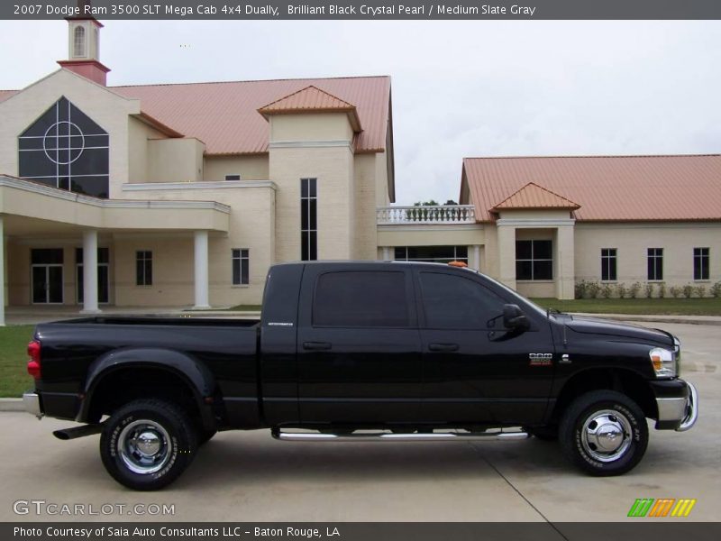 Brilliant Black Crystal Pearl / Medium Slate Gray 2007 Dodge Ram 3500 SLT Mega Cab 4x4 Dually