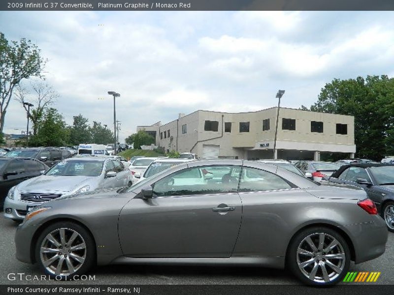 Platinum Graphite / Monaco Red 2009 Infiniti G 37 Convertible
