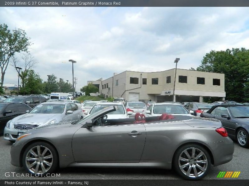 Platinum Graphite / Monaco Red 2009 Infiniti G 37 Convertible