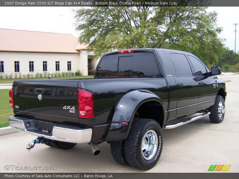 Brilliant Black Crystal Pearl / Medium Slate Gray 2007 Dodge Ram 3500 SLT Mega Cab 4x4 Dually
