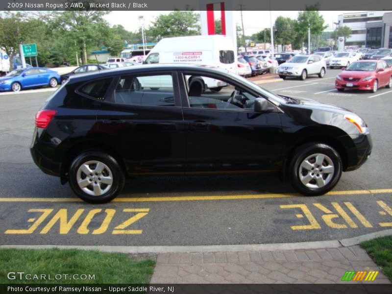 Wicked Black / Black 2009 Nissan Rogue S AWD