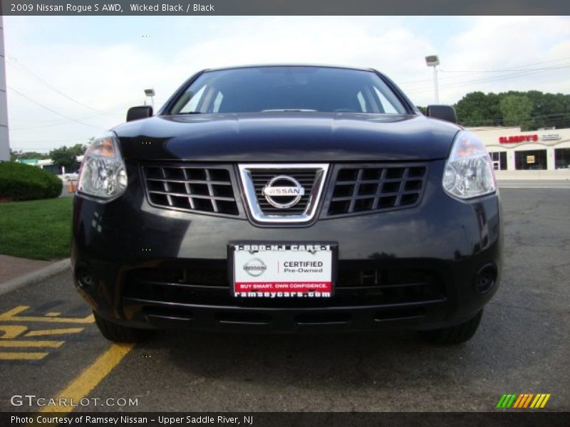 Wicked Black / Black 2009 Nissan Rogue S AWD
