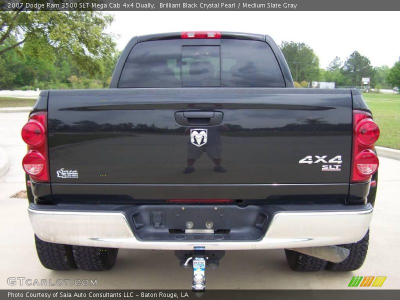 Brilliant Black Crystal Pearl / Medium Slate Gray 2007 Dodge Ram 3500 SLT Mega Cab 4x4 Dually