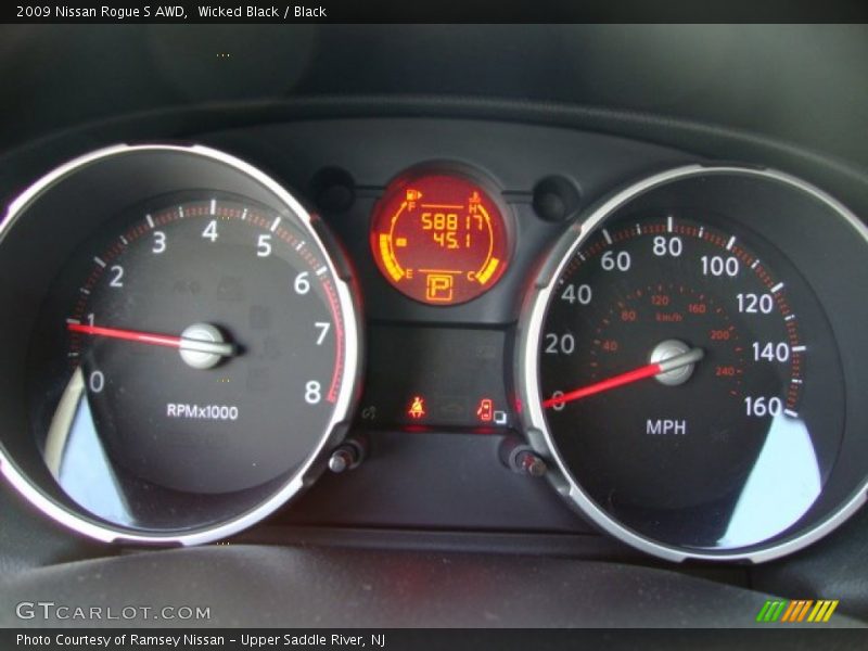 Wicked Black / Black 2009 Nissan Rogue S AWD