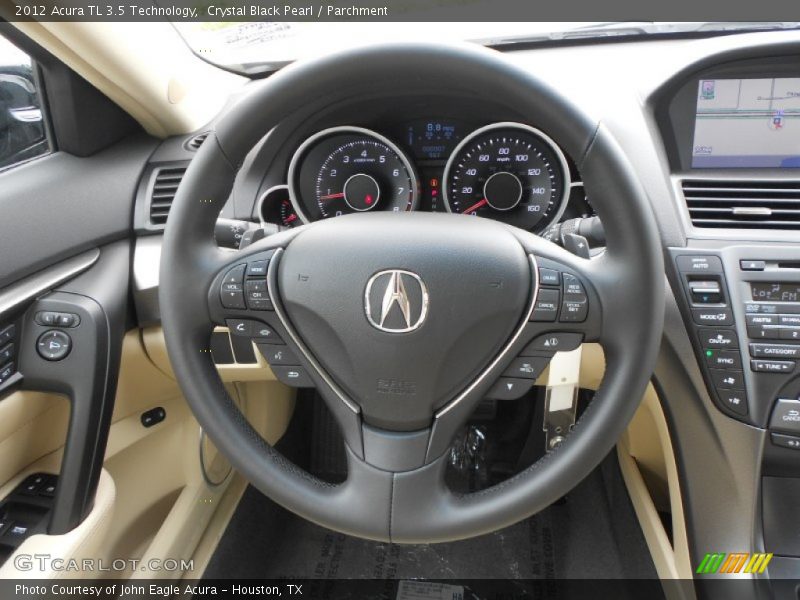 Crystal Black Pearl / Parchment 2012 Acura TL 3.5 Technology