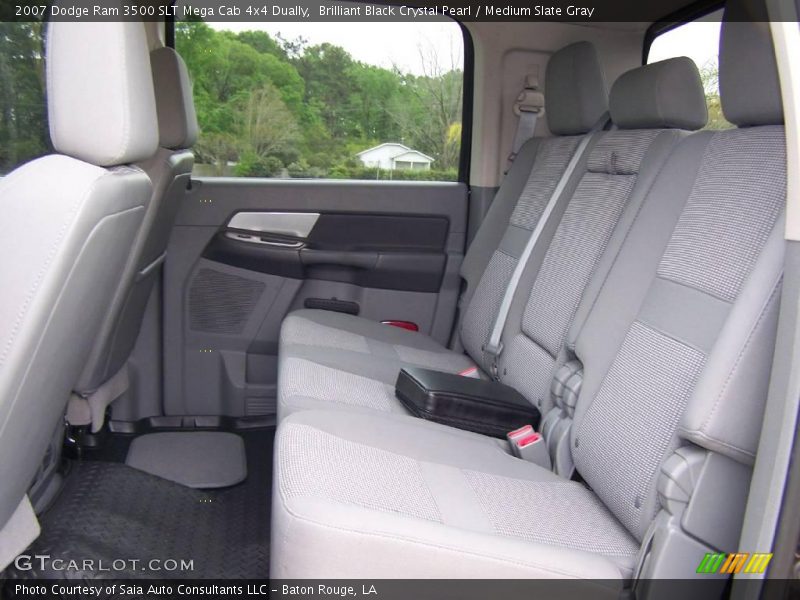 Brilliant Black Crystal Pearl / Medium Slate Gray 2007 Dodge Ram 3500 SLT Mega Cab 4x4 Dually