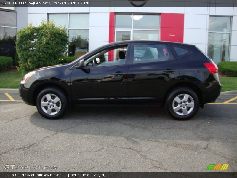Wicked Black / Black 2008 Nissan Rogue S AWD