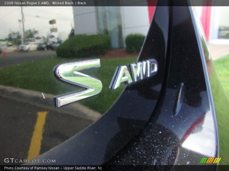 Wicked Black / Black 2008 Nissan Rogue S AWD