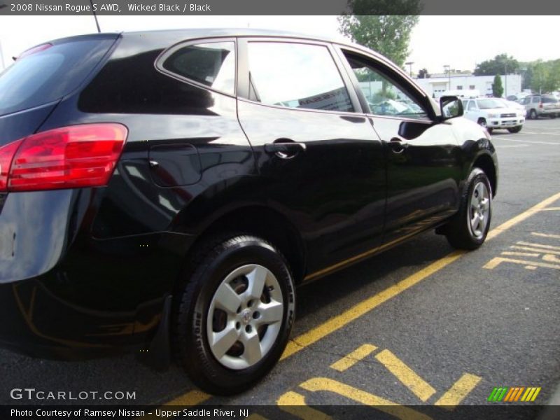 Wicked Black / Black 2008 Nissan Rogue S AWD