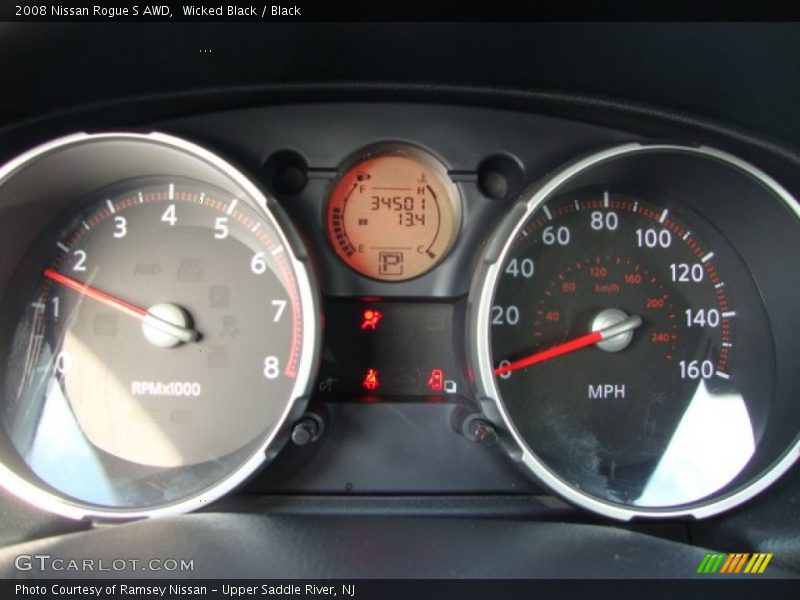 Wicked Black / Black 2008 Nissan Rogue S AWD