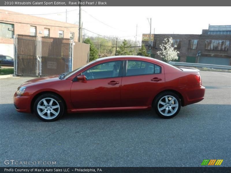 Rave Red Pearl / Black 2010 Mitsubishi Galant Sport Edition